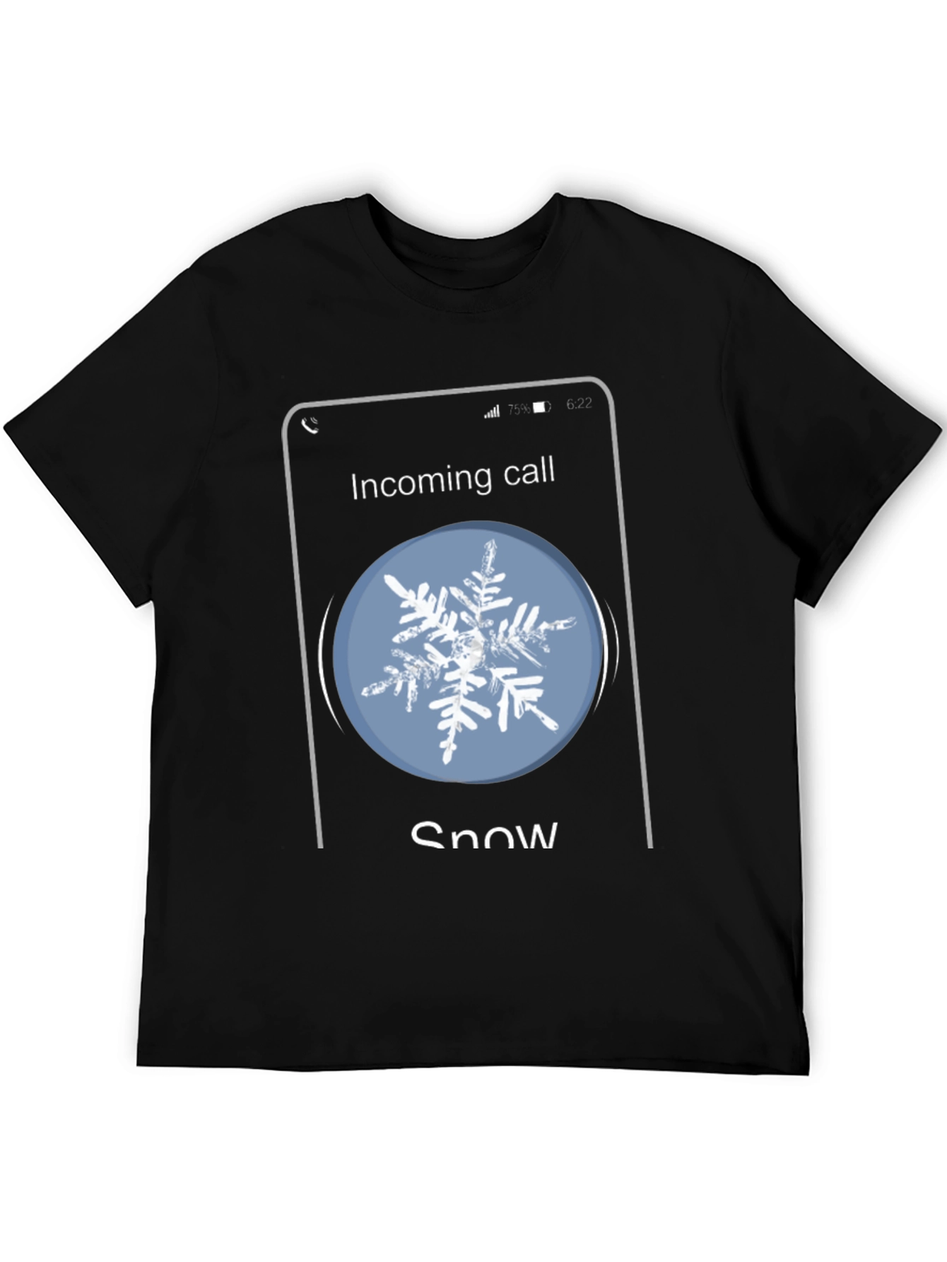 Snowflake Incoming Call Graphic T-Shirt