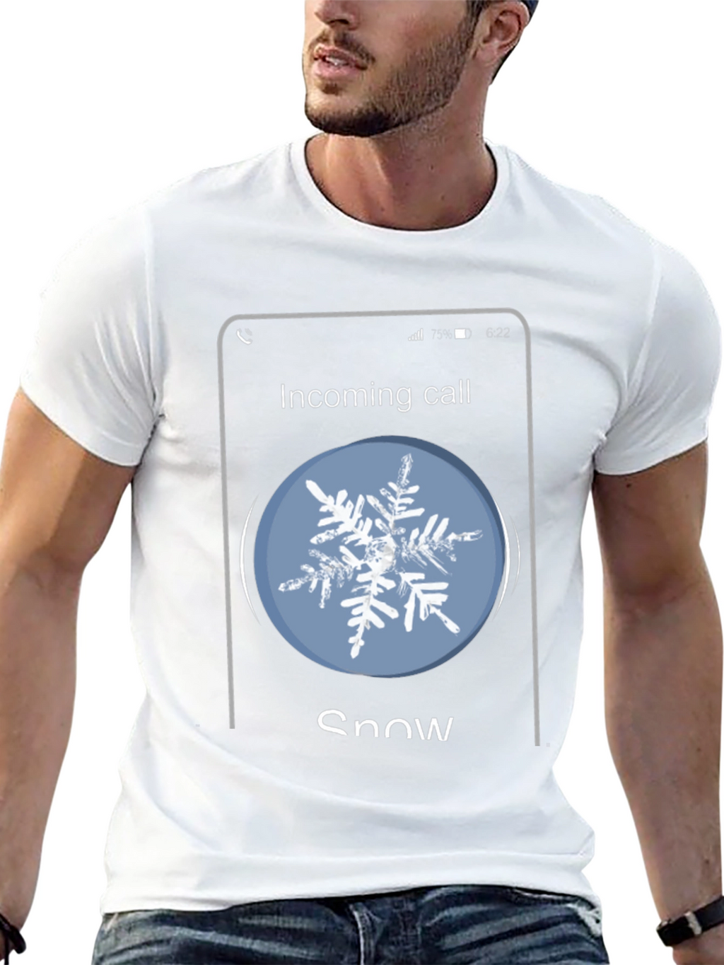 Snowflake Incoming Call Graphic T-Shirt