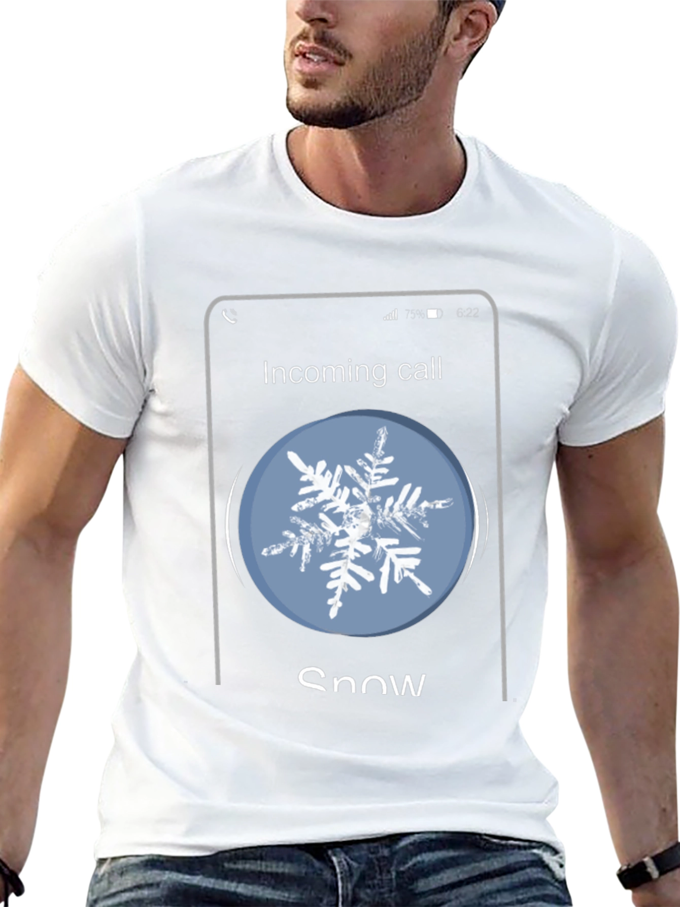 Snowflake Incoming Call Graphic T-Shirt