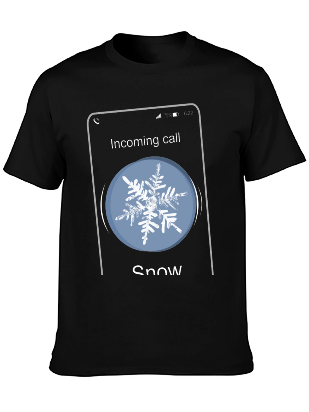 Snowflake Incoming Call Graphic T-Shirt
