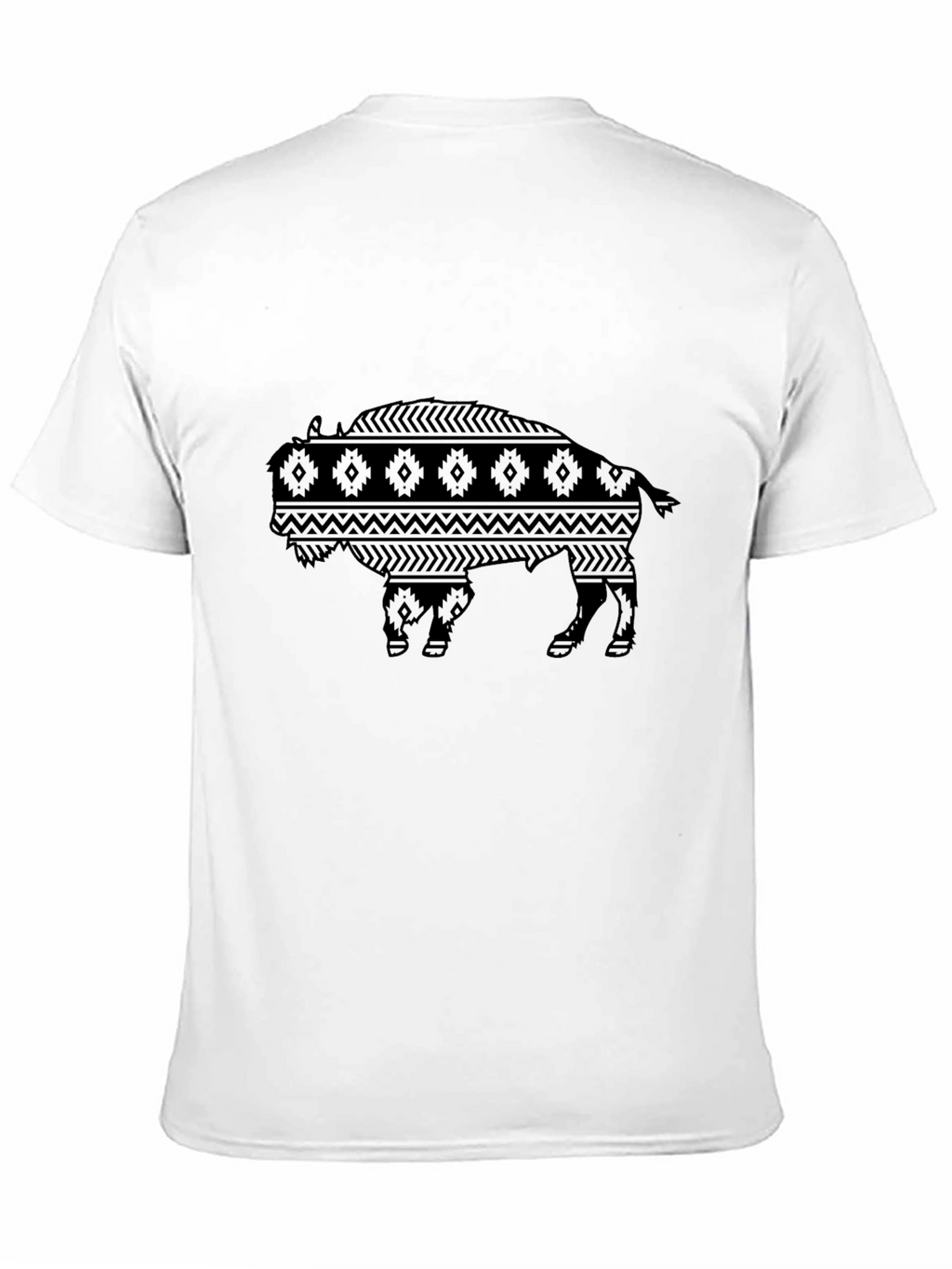 Tribal Bison Graphic Tee - Mens Black T-Shirt