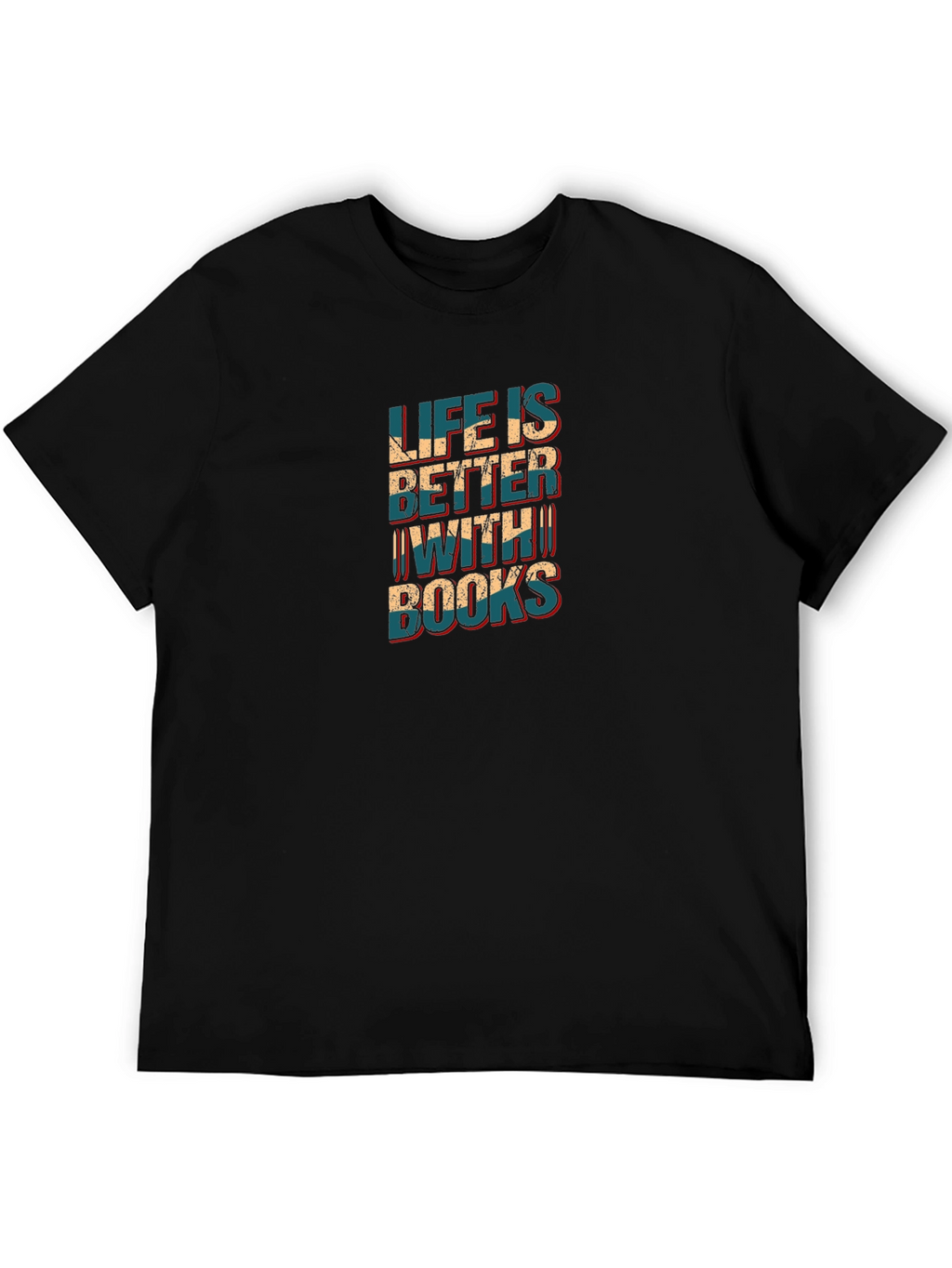 Life is Better With Books Black T-Shirt