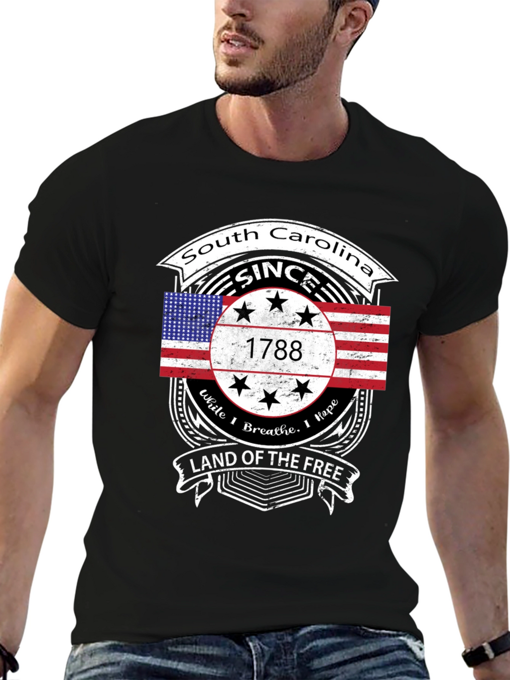 South Carolina Since 1788 Black T-Shirt