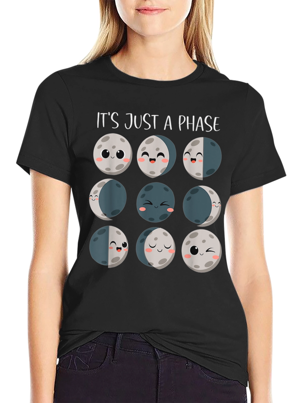 Its Just a Phase Moon Graphic T-Shirt