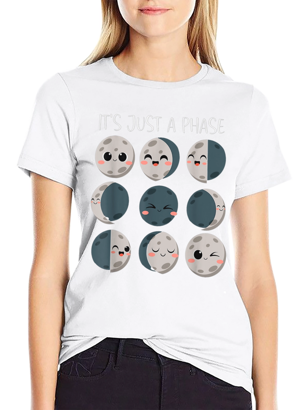 Its Just a Phase Moon Graphic T-Shirt