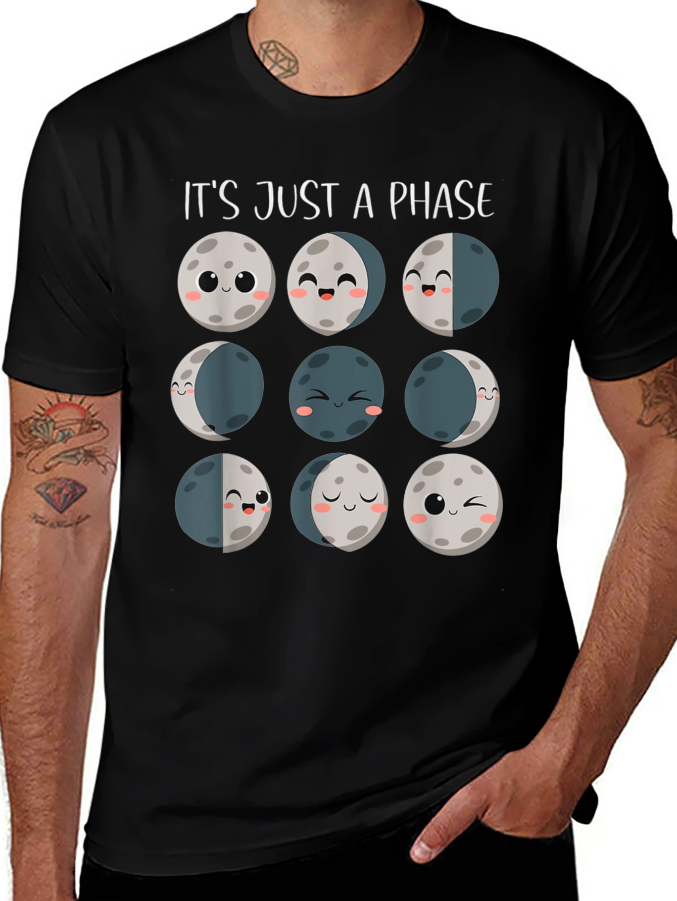 Its Just a Phase Moon Graphic T-Shirt
