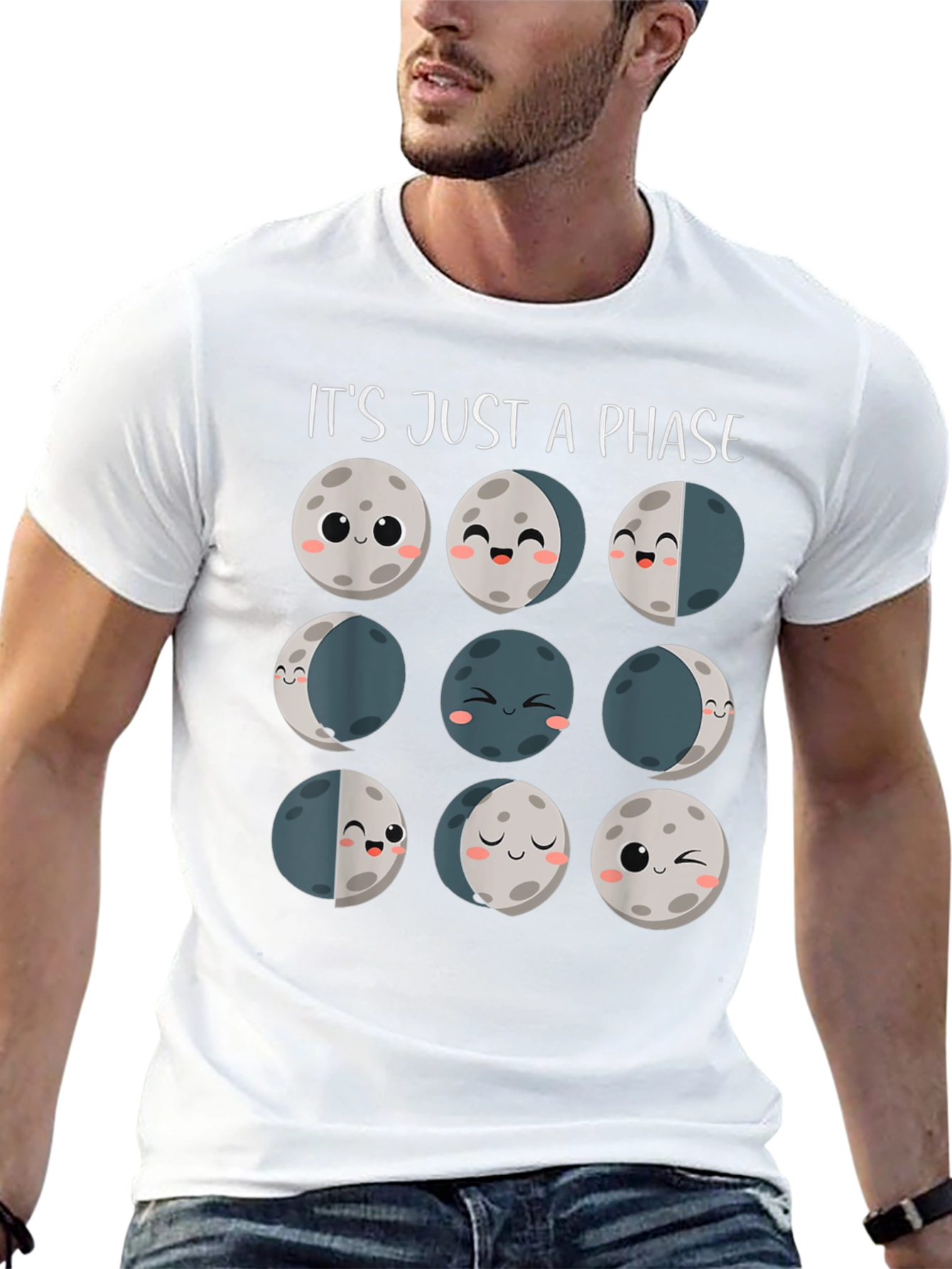 Its Just a Phase Moon Graphic T-Shirt