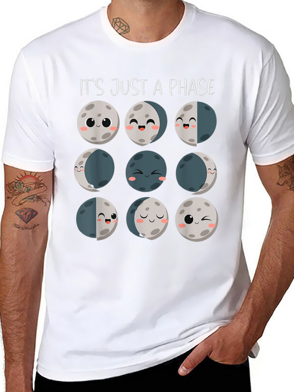 Its Just a Phase Moon Graphic T-Shirt