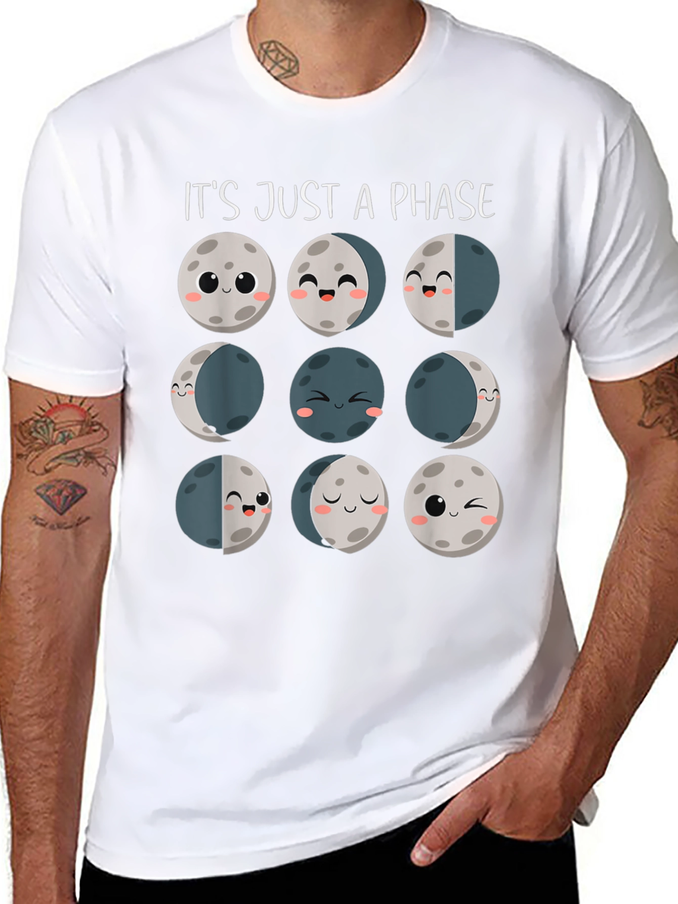 Its Just a Phase Moon Graphic T-Shirt