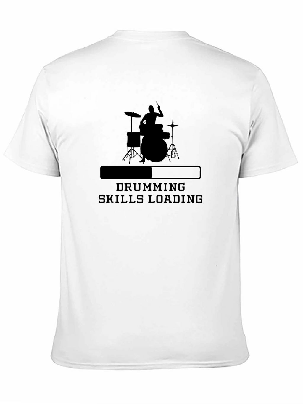 Drumming Skills Loading Graphic Tee - Black Cotton T-Shirt