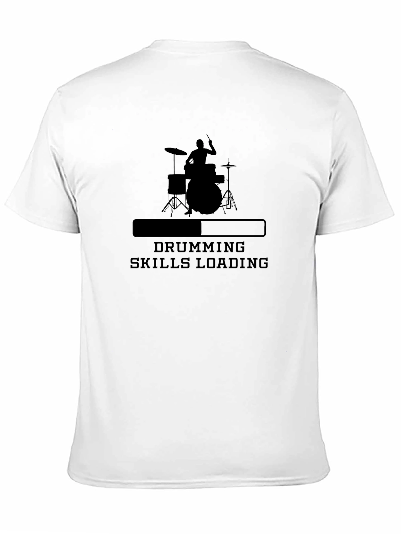 Drumming Skills Loading Graphic Tee - Black Cotton T-Shirt