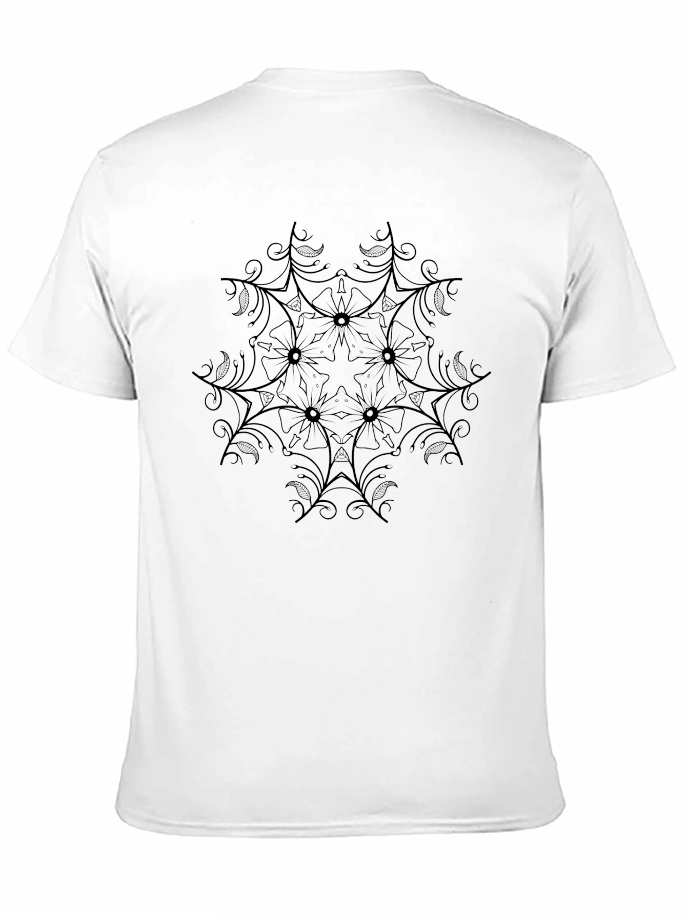 Geometric Mandala Print Crew Neck T-Shirt