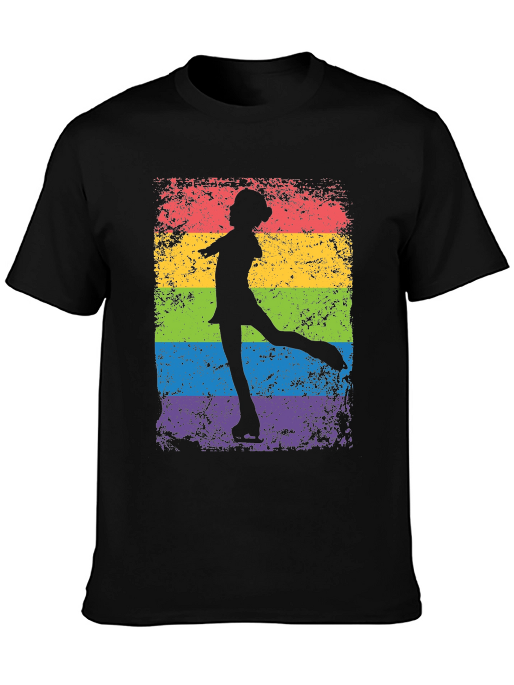 Rainbow Ice Skater Graphic Tee