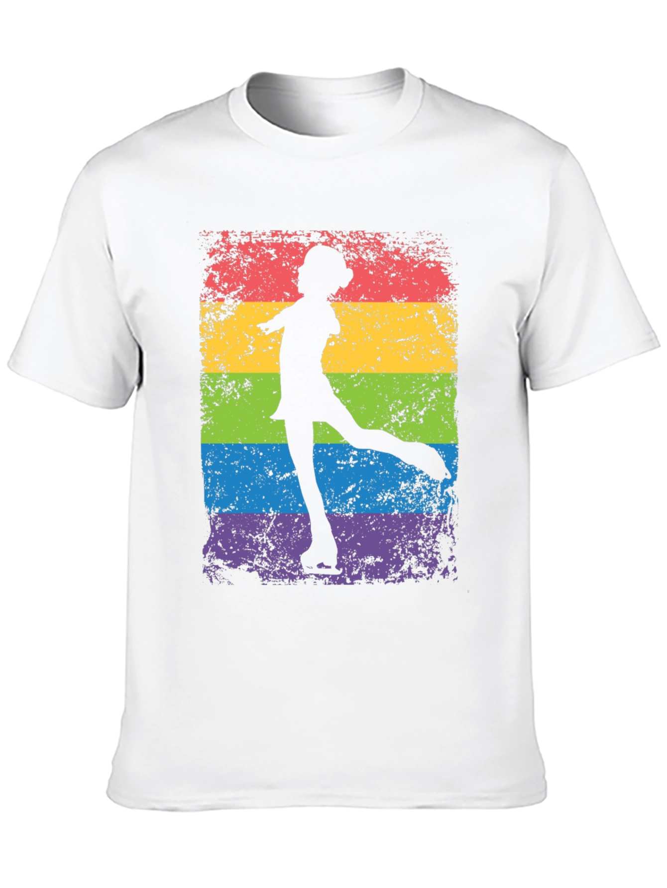 Rainbow Ice Skater Graphic Tee