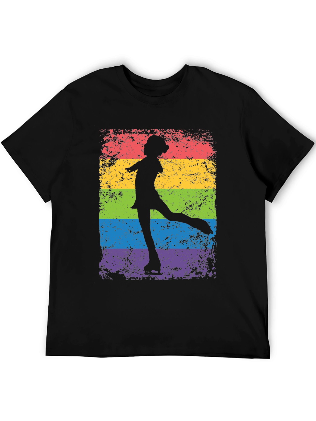 Rainbow Ice Skater Graphic Tee