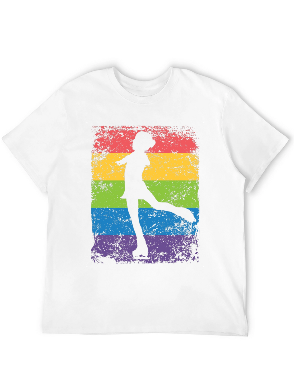 Rainbow Ice Skater Graphic Tee