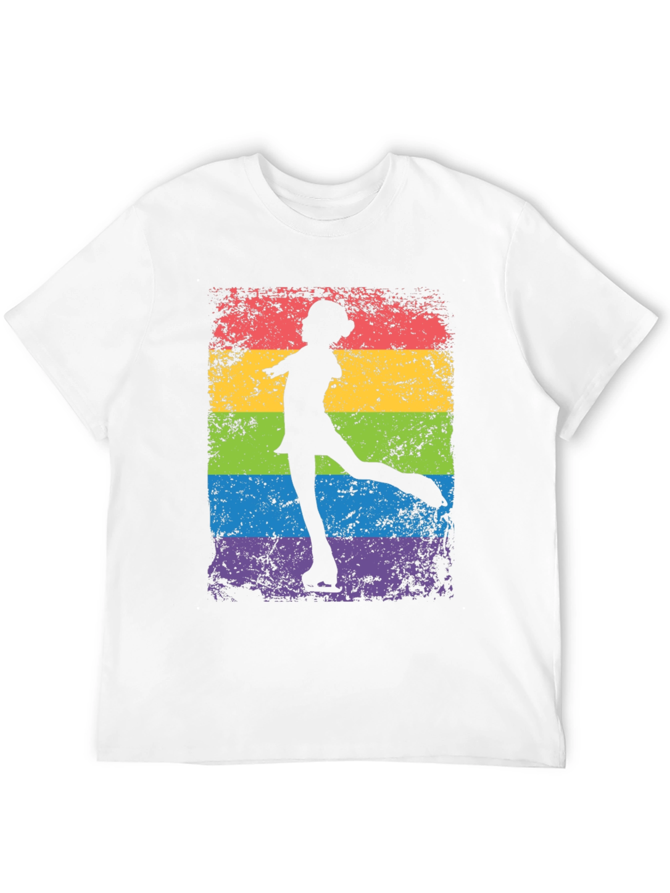 Rainbow Ice Skater Graphic Tee