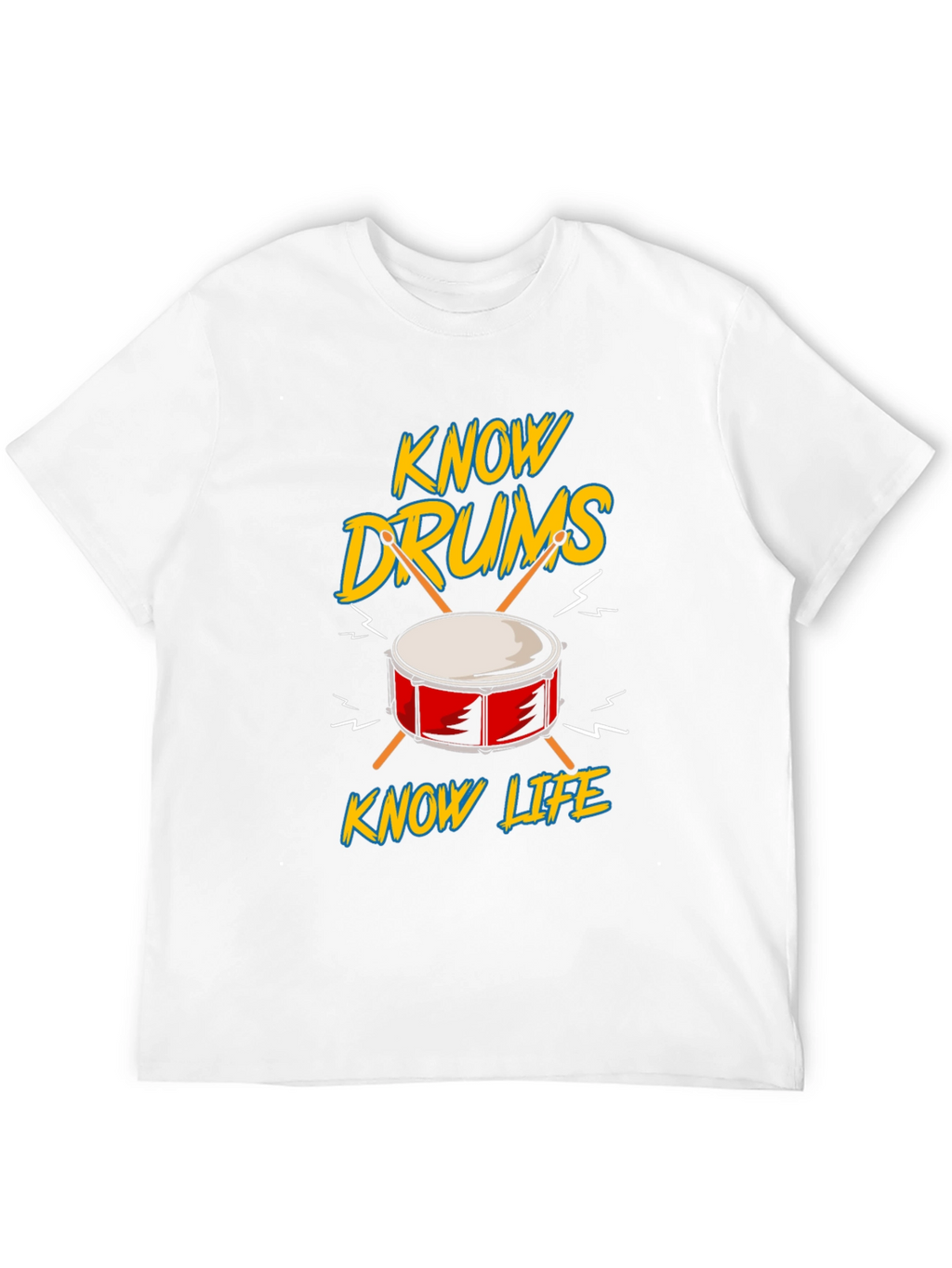Know Drums Know Life Black Graphic Tee