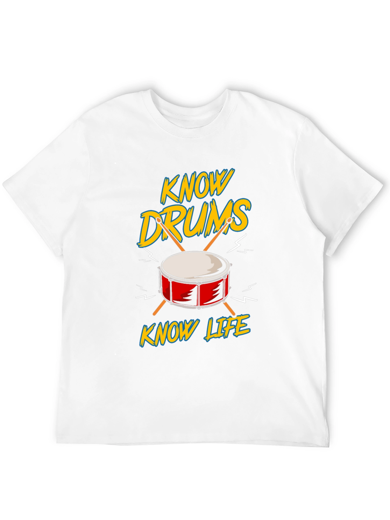 Know Drums Know Life Black Graphic Tee