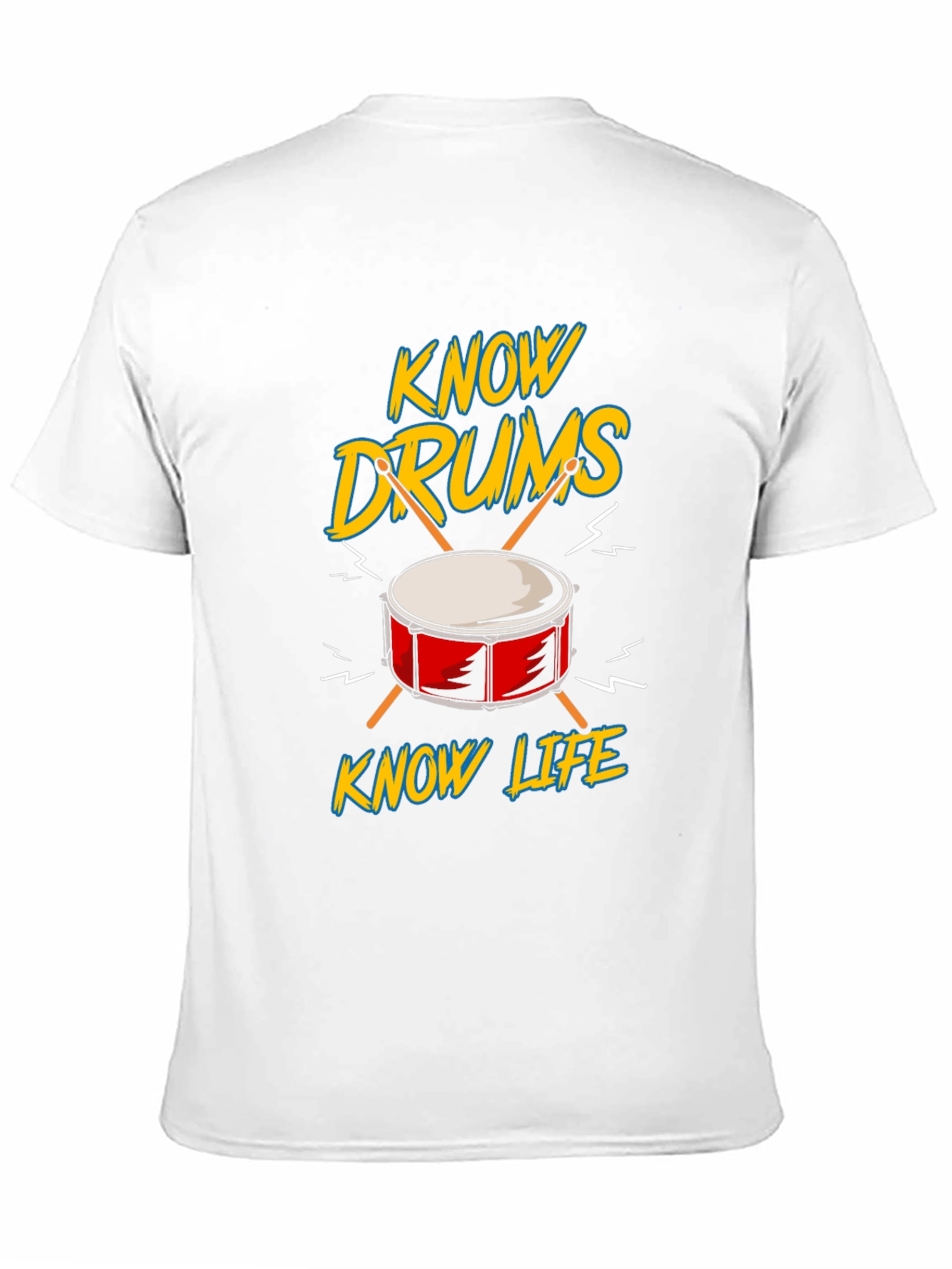 Know Drums Know Life Black Graphic Tee