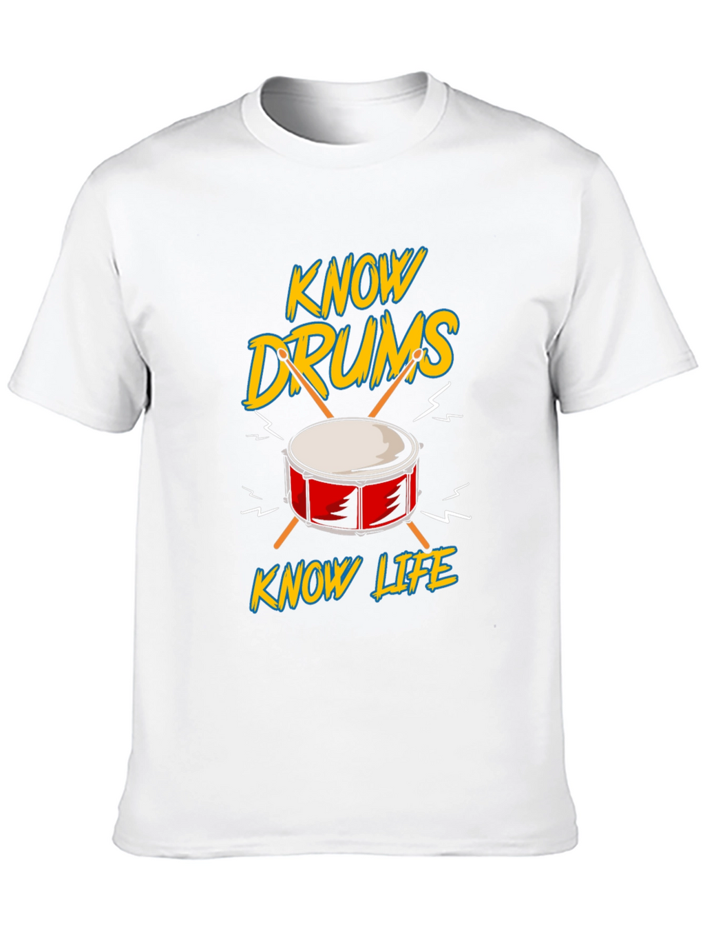 Know Drums Know Life Black Graphic Tee