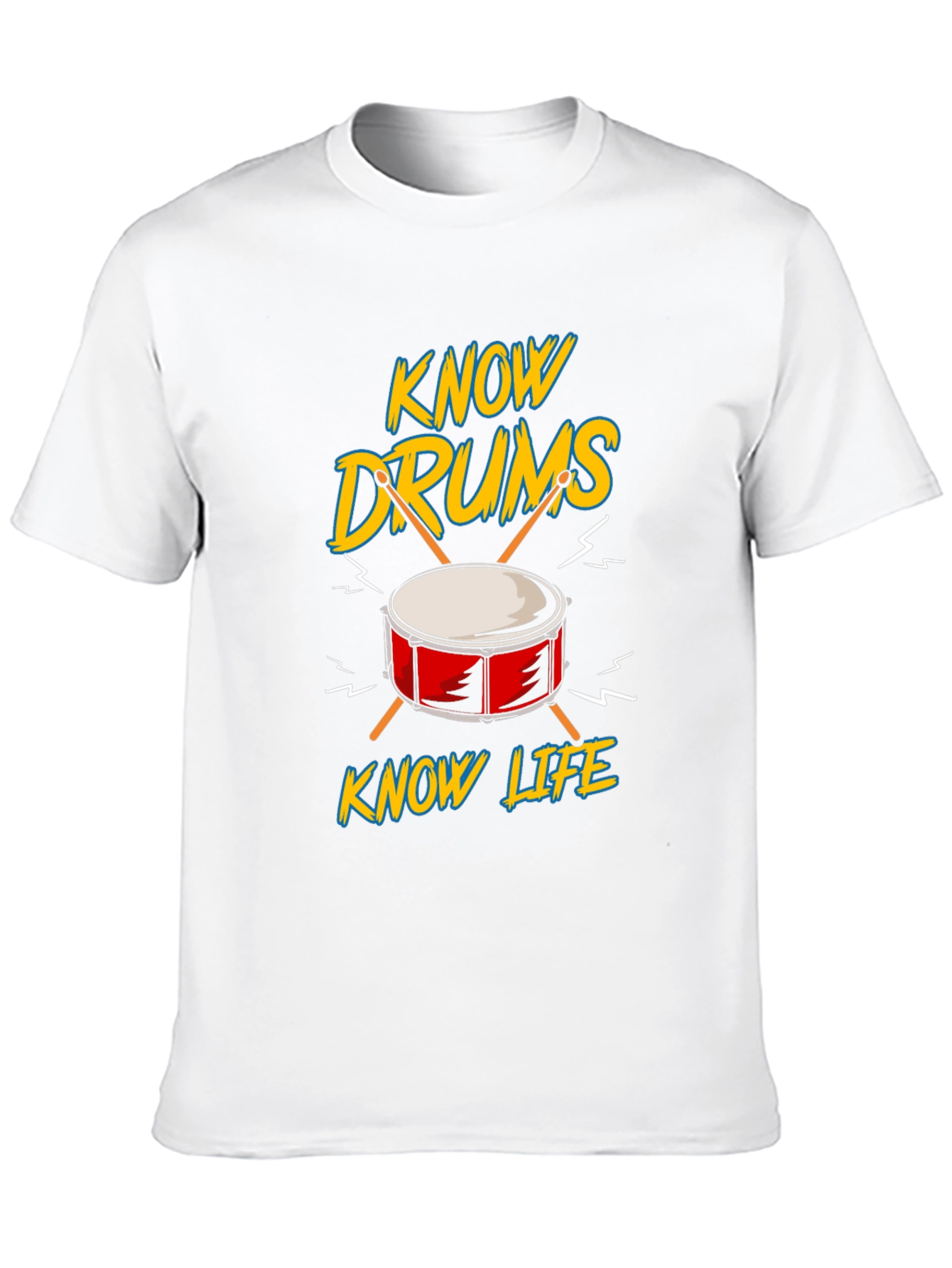 Know Drums Know Life Black Graphic Tee