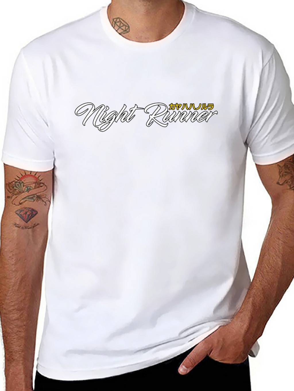 Night Runner Graphic Tee - Soft Cotton Blend