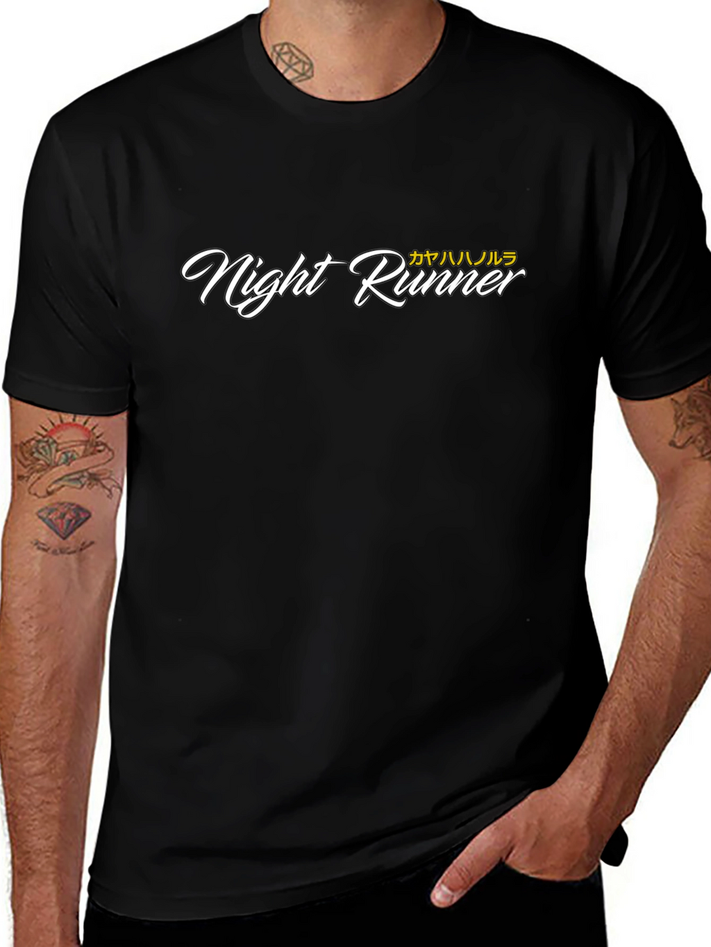 Night Runner Graphic Tee - Soft Cotton Blend