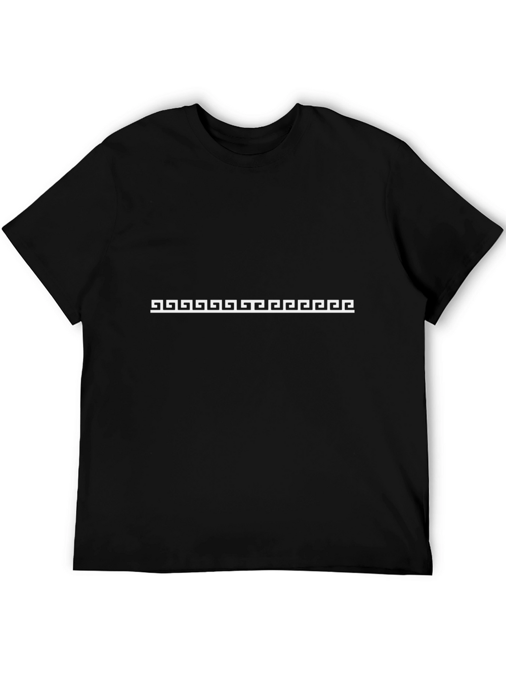 Modern Greek Key Pattern T-Shirt - Stylish Black Tee