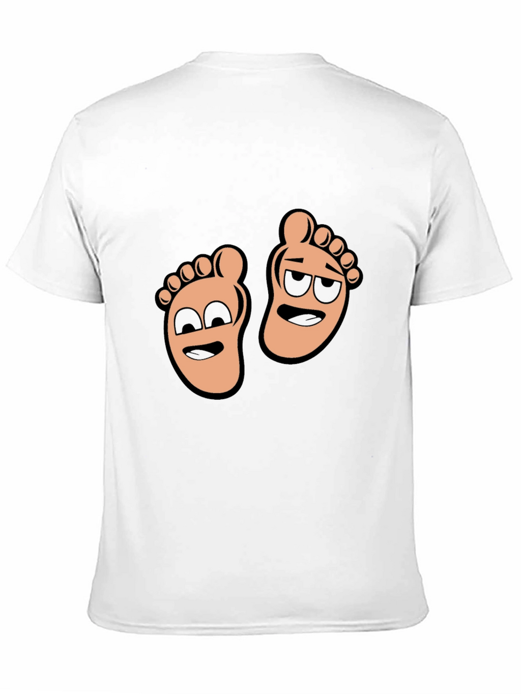Cartoon Feet Graphic T-Shirt - Black