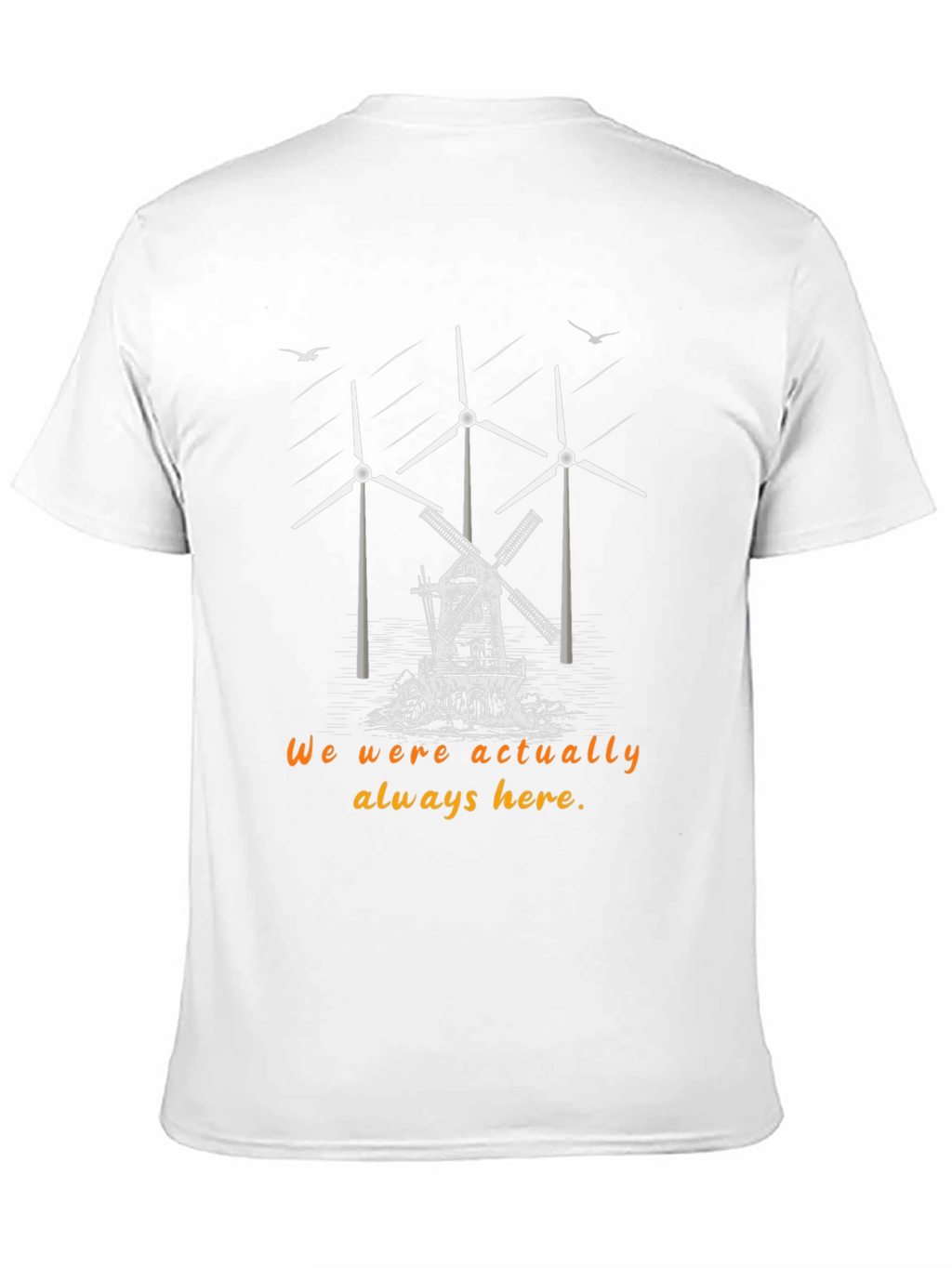 Sustainable Statement Tee - Windmill & Wind Turbine Design