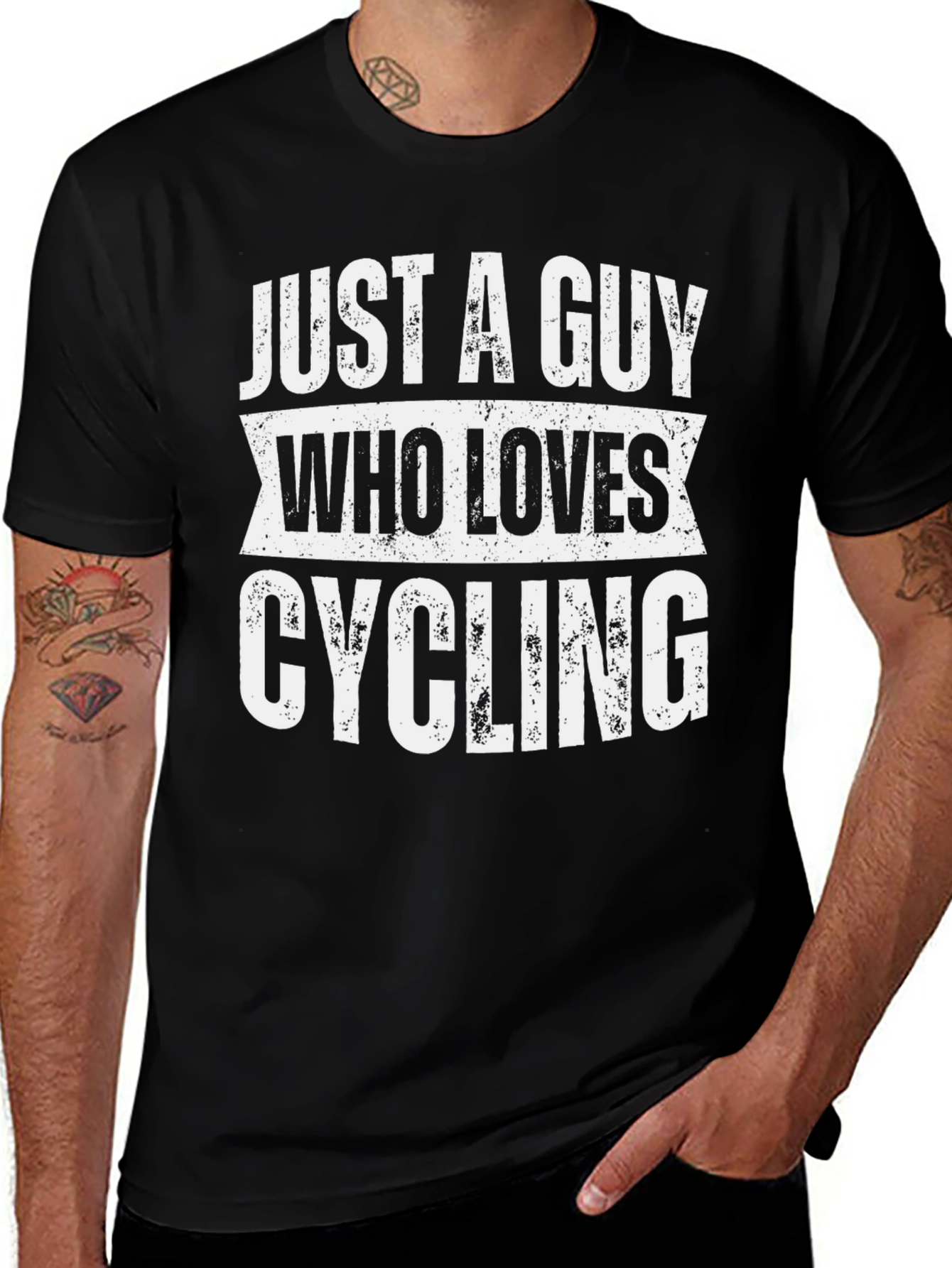 Cycling Enthusiast T-Shirt - Just A Guy Who Loves Cycling