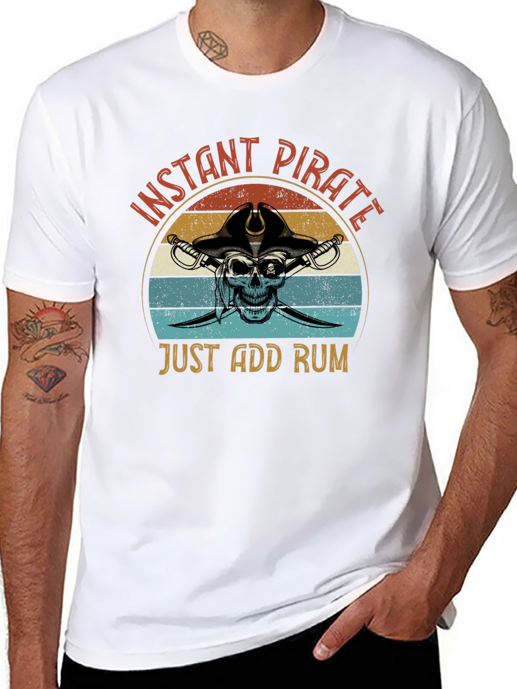 Instant Pirate T-Shirt - Just Add Rum Graphic Tee