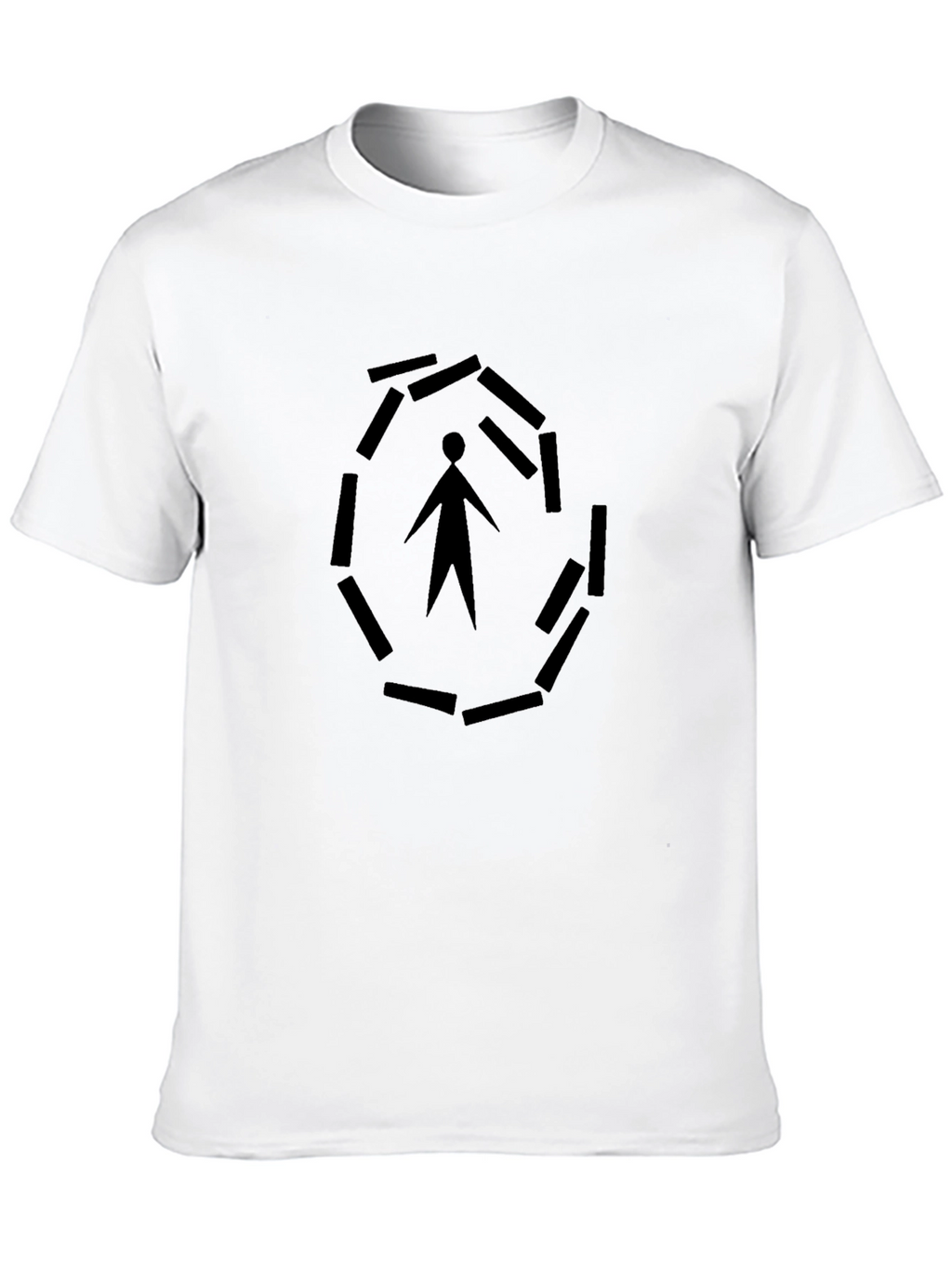 Geometric Figure Graphic Black Tee