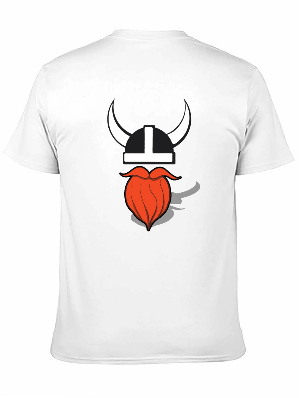Viking Helmet & Beard Graphic T-Shirt - Black