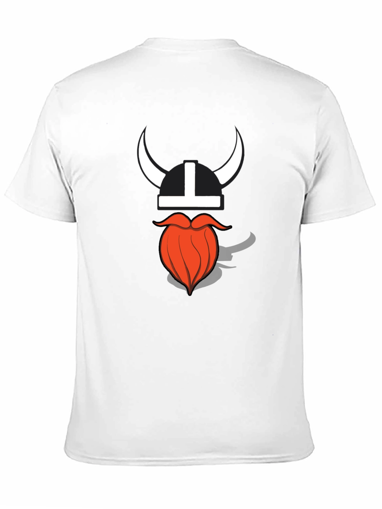 Viking Helmet & Beard Graphic T-Shirt - Black