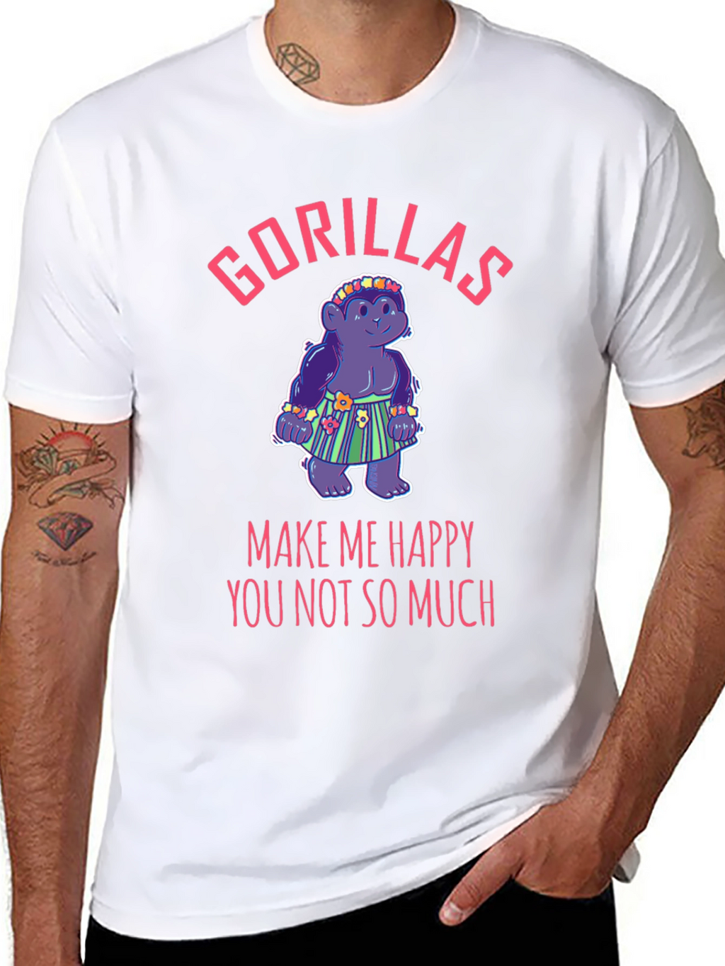 Gorillas Make Me Happy T-Shirt