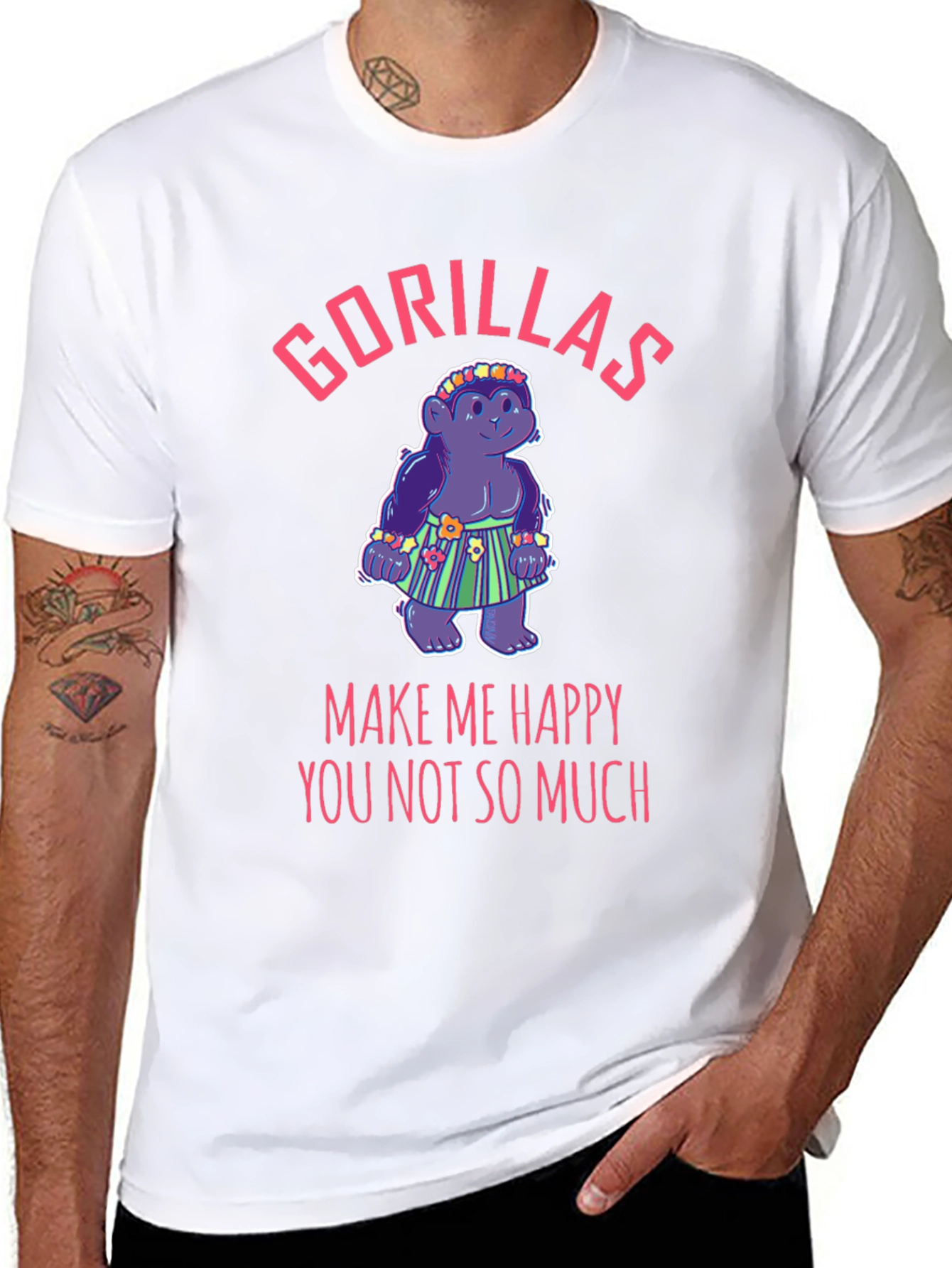 Gorillas Make Me Happy T-Shirt