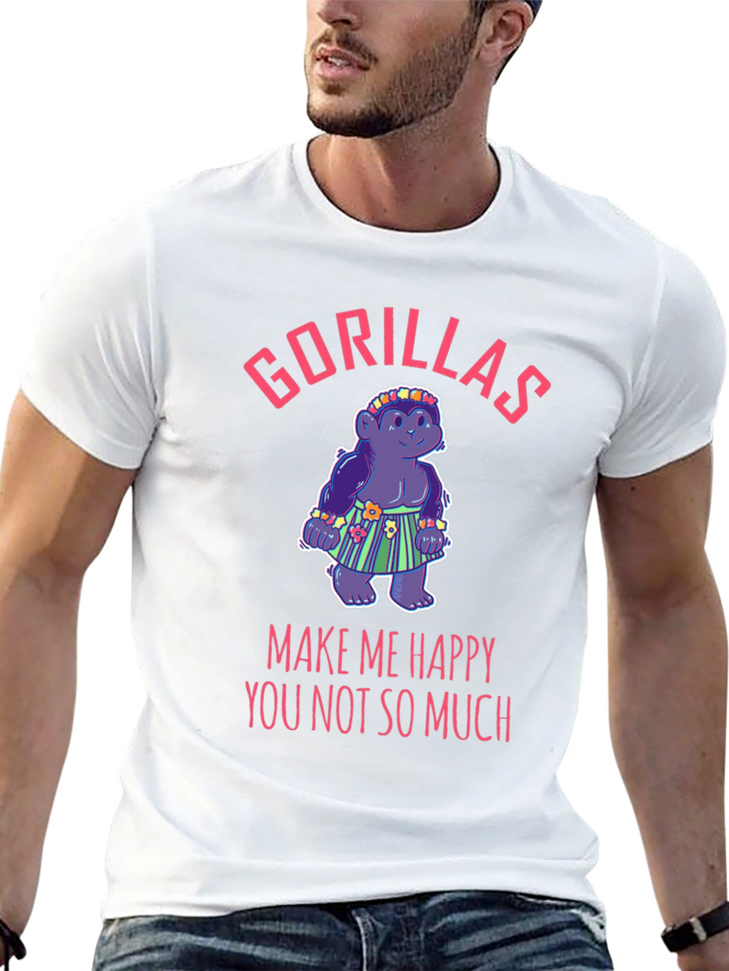 Gorillas Make Me Happy T-Shirt