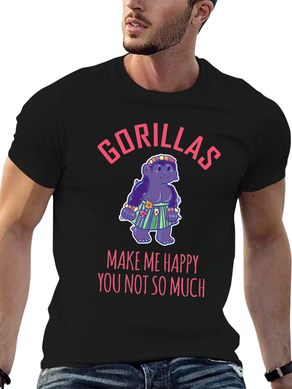 Gorillas Make Me Happy T-Shirt