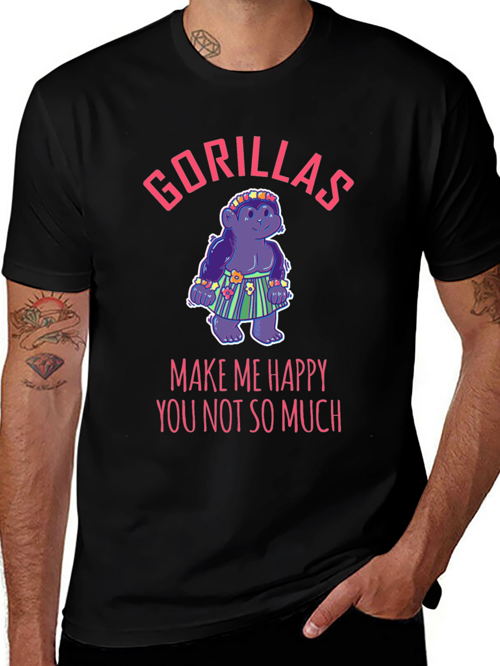 Gorillas Make Me Happy T-Shirt