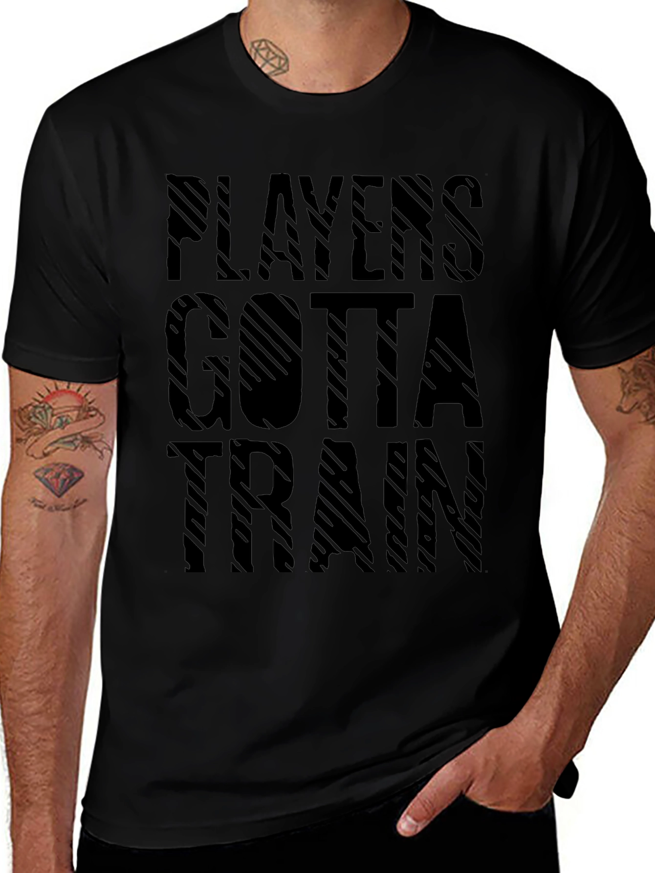Players Gotta Train Black T-Shirt - Athletic Style