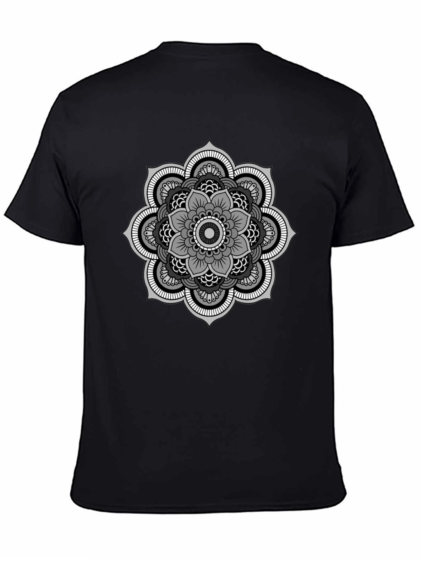 Mandala Graphic Tee - Stylish Mens Black T-Shirt