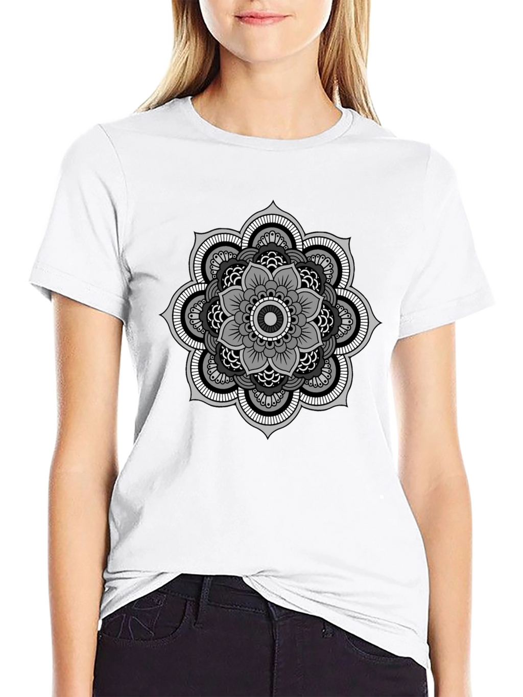 Mandala Graphic Tee - Stylish Mens Black T-Shirt