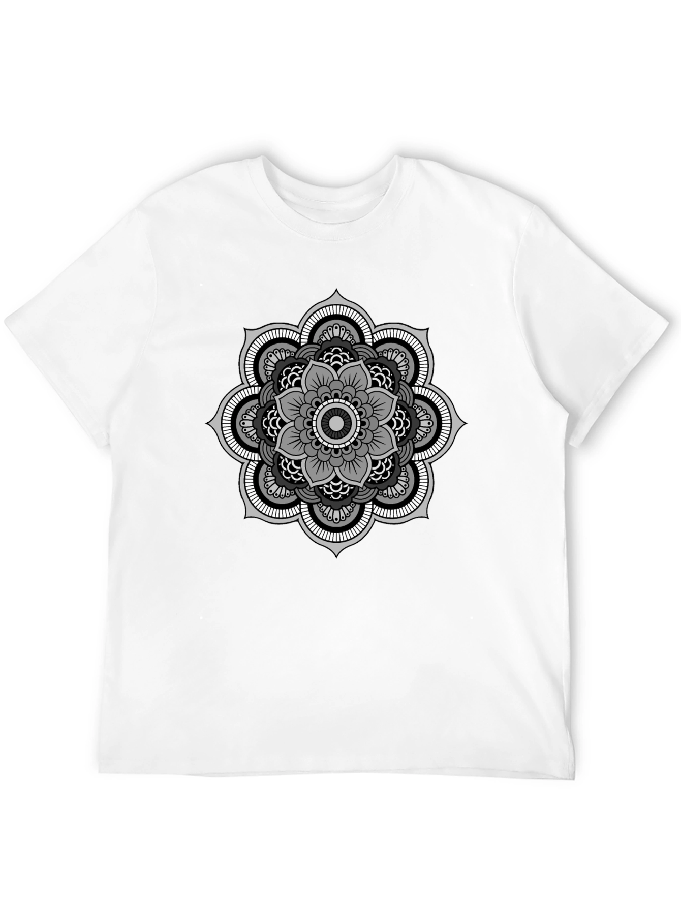 Mandala Graphic Tee - Stylish Mens Black T-Shirt