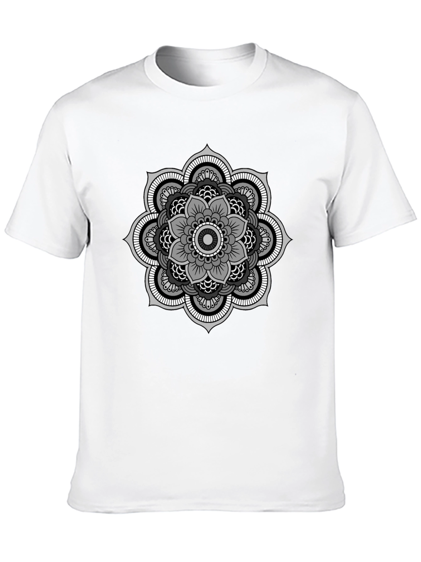 Mandala Graphic Tee - Stylish Mens Black T-Shirt