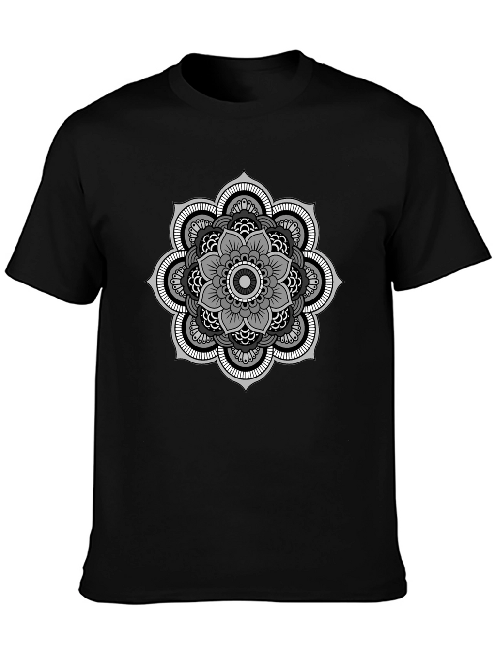 Mandala Graphic Tee - Stylish Mens Black T-Shirt
