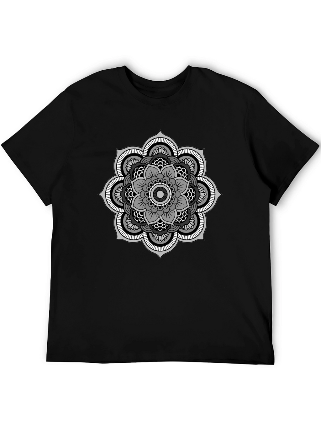 Mandala Graphic Tee - Stylish Mens Black T-Shirt