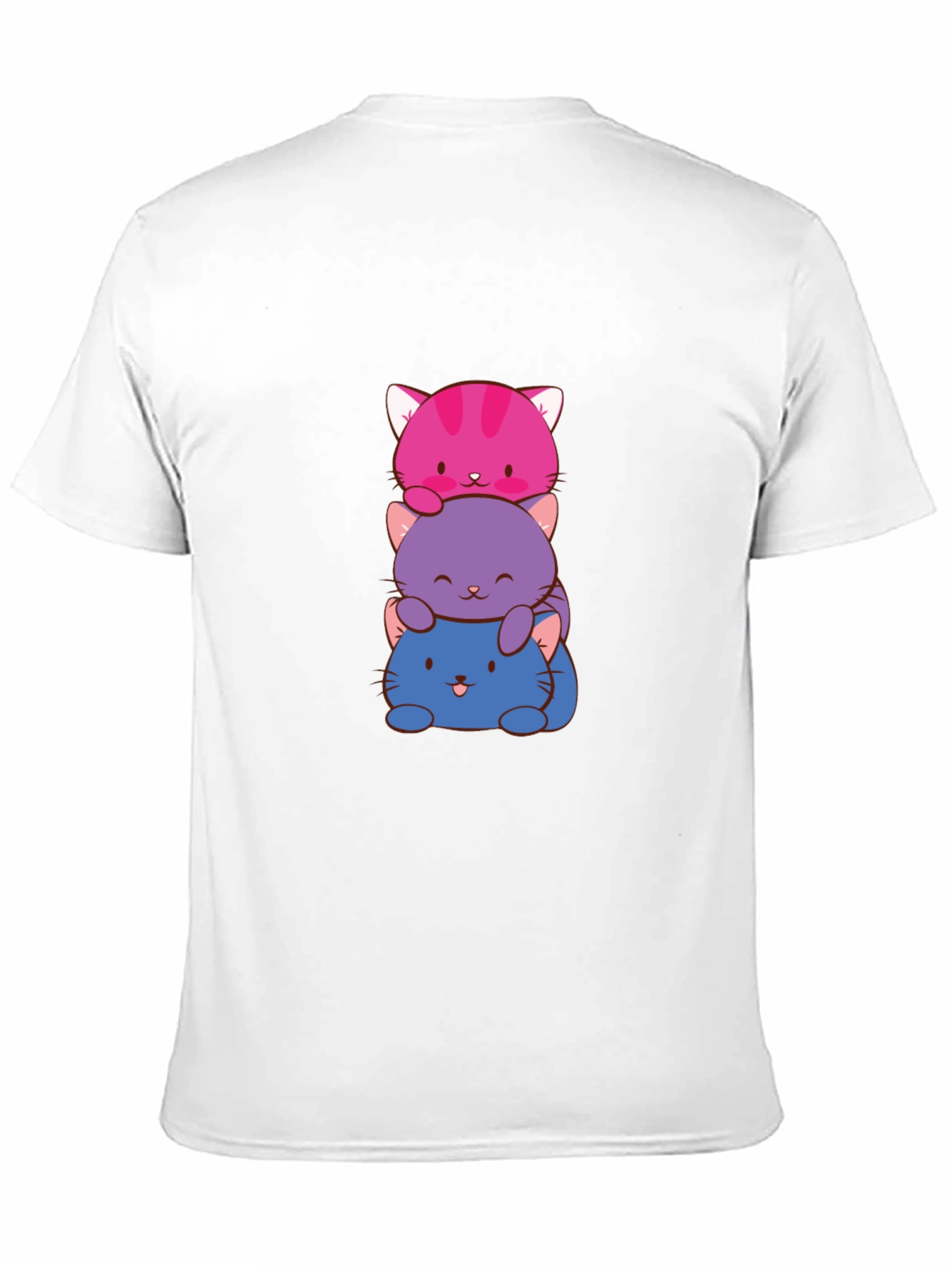 Cute Stacked Cats Graphic T-Shirt