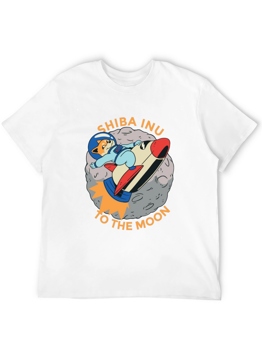 Shiba Inu To The Moon Black T-Shirt